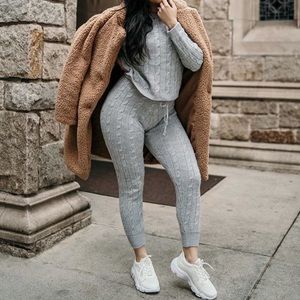 Grey knit set